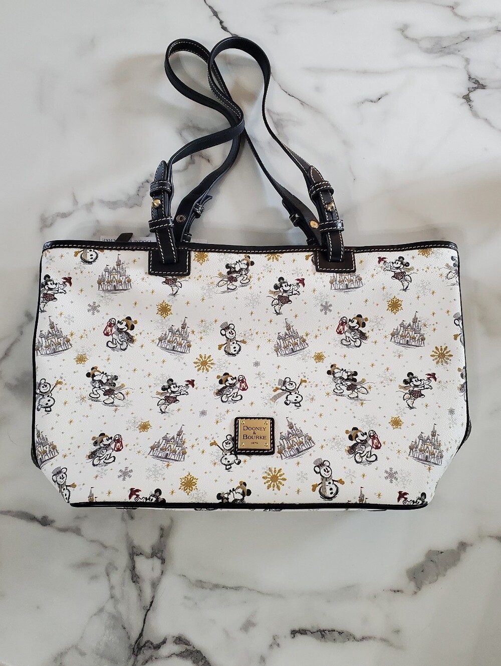 Disney Parks Dooney & Bourke Holiday Winter Mickey Tote Bag - Picture 15 of 17